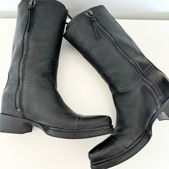 Miu Miu Black Calzature Bisonte Nero Boots  35 - Picture 12 of 15